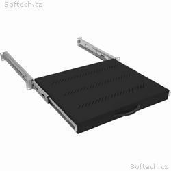 19" výsuv.police 450mm plnovýsuv, nosn.30kg černá