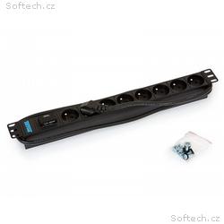 Triton 19",8xCZ zásuvka, bleskojistka, 3x1.5mm 2m 