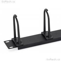 Triton 19" vyvaz. panel 1U plastový 5 x úchytka ve