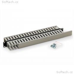 Triton 19" vyvaz. panel 1U oboustranná plast. lišt