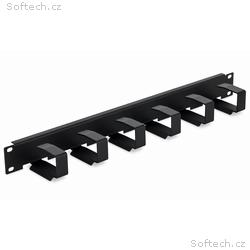 Triton 19" vyvazovací panel 1U, 6x vyvazovací háče