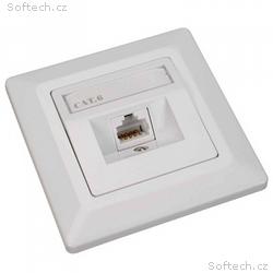 Solarix Eth.Zás. CAT6 STP 1 x RJ45 pod omítku bílá