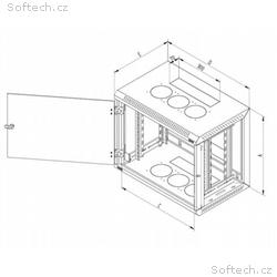 Triton 19" rozvaděč jednodílný 18U, 600mm odnímate