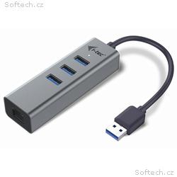 i-tec USB 3.0 HUB METAL, 3 porty, USB 3.0 na Gigab