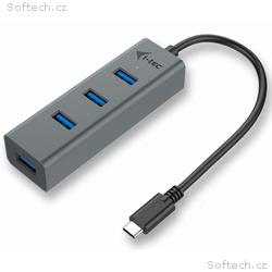 i-tec USB HUB 3.1 Type C METAL, 4 porty, USB 3.0, 
