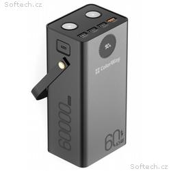 COLORWAY powerbanka, 60 000mAh, 4x USB QC3.0, USB-