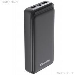 COLORWAY powerbanka, 20 000mAh, 2x USB, USB-C, Mic