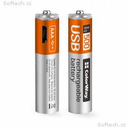 Colorway nabíjecí baterie AAA 400mAh, micro USB, 1