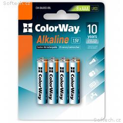 Colorway alkalická baterie AAA, 1.5V, 8ks v balení