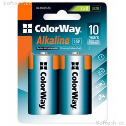 Colorway alkalická baterie D, LR20, 1.5V, 2ks v ba