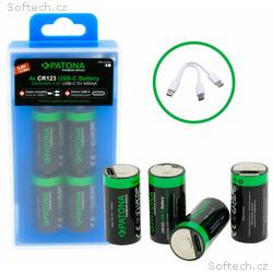 PATONA nabíjecí baterie CR123A Li-lon 800mAh 3,7V 