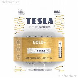 TESLA GOLD+ alkalická baterie AAA (LR03, mikrotužk