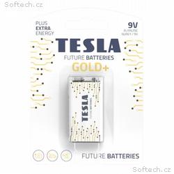 TESLA GOLD+ alkalická baterie 9V (6LR61, blister) 