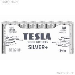TESLA SILVER+ alkalická baterie AA (LR06, tužková,