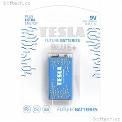 TESLA BLUE+ Zinc Carbon baterie 9V (6F22, blister)