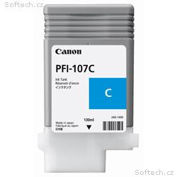 Canon inkoustová náplň PFI-107c, azurová, 130ml