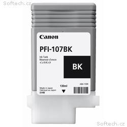 Canon inkoustová náplň PFI-107bk, černá, 130ml