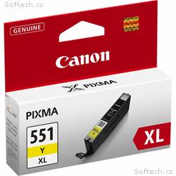 Canon inkoustová náplň CLI-551Y, XL žlutá