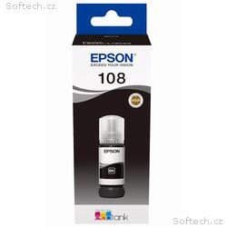 Epson inkoustová náplň, T09C14A, 108 EcoTank, Čern