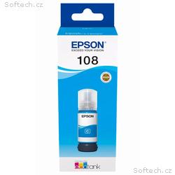 Epson inkoustová náplň, T09C24A, 108 EcoTank, Cyan