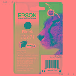 Epson inkoustová náplň, T0711, Singlepack T0711 DU