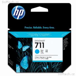 HP inkoustová kazeta 711 azurová CZ134A originál 3