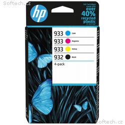 HP 932 Black, 933 CMY Original Ink Cartridge 4-Pac