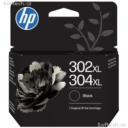 HP 302XL, 304XL černá inkoustová kazeta, B7RT9AE o