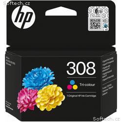 HP 308 Tříbarevná originální inkoustová kazeta