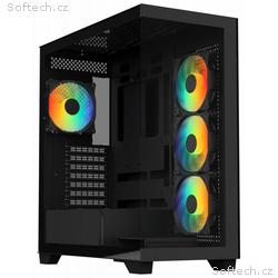 BitFenix skříň CETO, ATX, 4x 120mm FRGB fan, 2x US