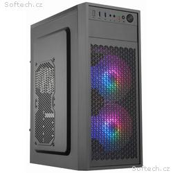 EUROCASE MidT ML N6-530B ARGB, bez zdroje, 2x USB 