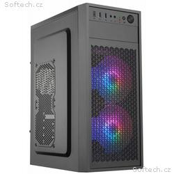 EUROCASE MidT ML N6-530B ARGB, bez zdroje, 2x USB 