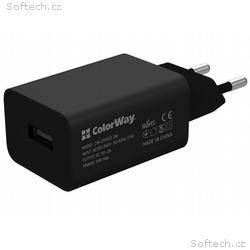 COLORWAY 1x USB, síťová nabíječka, 10W, 100V-240V,