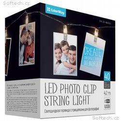 COLORWAY LED fotokolíčky, 40 LED, délka 4,2 m, tep