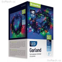 COLORWAY LED řetěz, vnitřní, 50 LED, délka 5m, víc