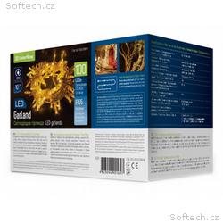 COLORWAY LED řetěz, IP65, 100 LED, délka 10m, tepl