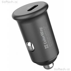 COLORWAY 1x USB-C, síťová nabíječka do auta, 20W, 