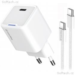 COLORWAY 1x USB-C, síťová nabíječka, GaN, PD, PPS2