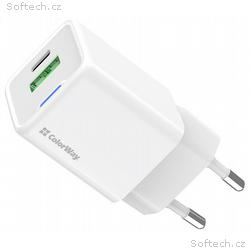 COLORWAY 1x USB-C, síťová nabíječka, GaN, PD, PPS,