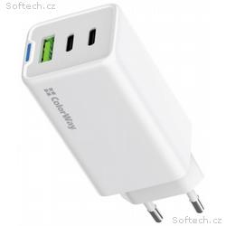COLORWAY 2x USB-C, 1x USB-A, síťová nabíječka, GaN
