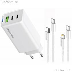 COLORWAY 2x USB-C, 1x USB-A, síťová nabíječka, GaN