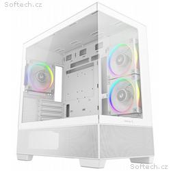 DEEPCOOL Case CG380 3F WH, mATX, ARGB, Průhledná b
