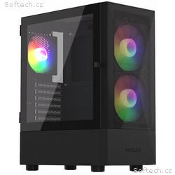 Krux skříň Vako RGB, ATX, 2x140mm RGB fan, 1x120mm