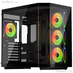 Krux skříň Empero, ATX, 4x120 mm ARBG fans, 2xUSB,