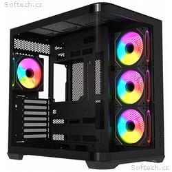 Krux skříň Tano ATX, 4x120 mm PWM ARGB fan, 2xUSB 