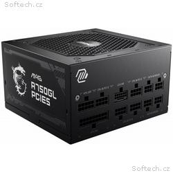 MSI zdroj MAG A750GL PCIE5, 750W, ATX3.1, akt. PFC