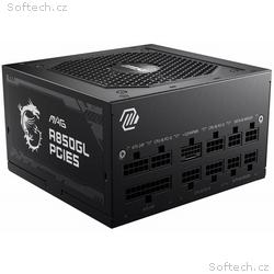 MSI zdroj MAG A850GL PCIE5, 850W, ATX3.1, akt. PFC