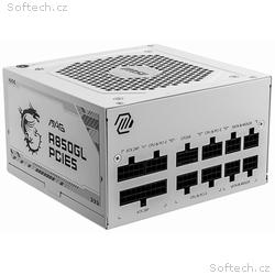 MSI zdroj MAG A850GL PCIE5 WHITE, 850W, ATX3.0, ak