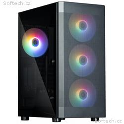 Zalman skříň i4 TG, Middle Tower, 4x 140 mm RBG LE