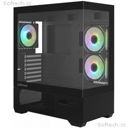 Zalman skříň Chronix, midT, 3x120mm ARGB fan, USB 